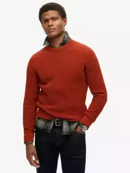 Джемпер Superdry Textured Crew Knitted, цвет autumnal orange