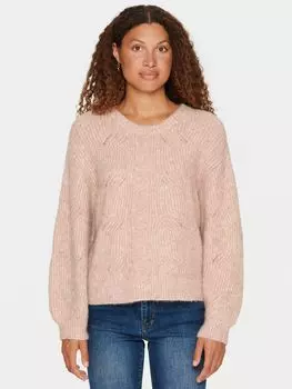 Джемпер свободного кроя Arabella косой вязки Saint Tropez, розовый
