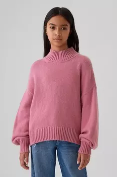 Джемпер свободного кроя Cashsoft с воротником стойкой (4 13 лет) Gap, розовый