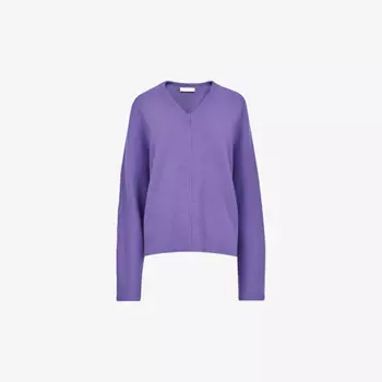 Джемпер свободного кроя из мериносовой шерсти с V-образным вырезом Leem, розовый