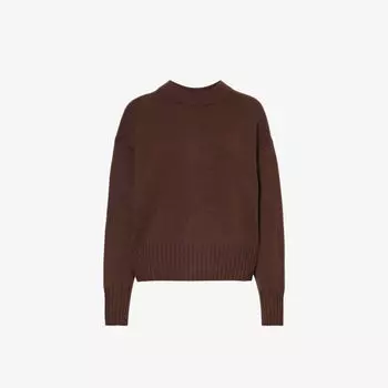 Джемпер свободного кроя Sam из переработанного кашемира и смесового кашемира Reformation, цвет chestnut