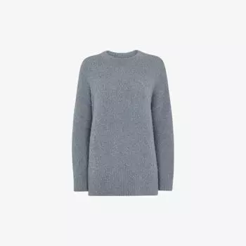 Джемпер свободного кроя трикотажного букле Whistles, серый