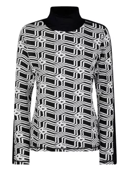 Джемпер, связанный интарсией BOGNER, черный