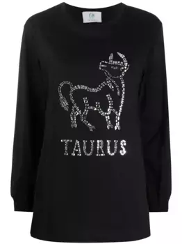 Джемпер Taurus с кристаллами Alberta Ferretti, черный