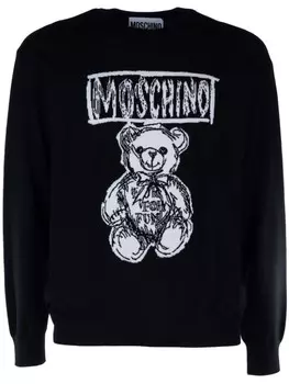 Джемпер Teddy Bear-intarsia Moschino, черный