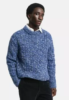 Джемпер TEXTURED BLEND CREW NECK GANT, синий