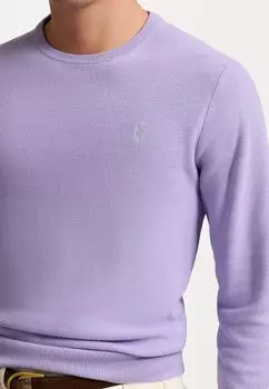 Джемпер TEXTURED COTTON CREWNECK SWEATER Polo Ralph Lauren, сиреневый