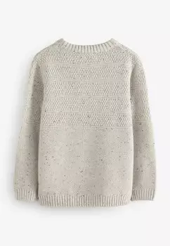 Джемпер TEXTURED CREW NECK Next, бежевый