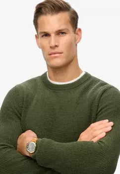 Джемпер TEXTURED CREW Superdry, зеленый