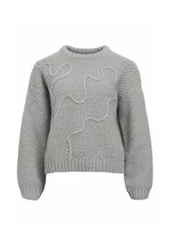 Джемпер TEXTURIERTER Object, темно-серый