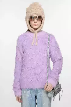 Джемпер текстурированный Acne Studios, пурпурный