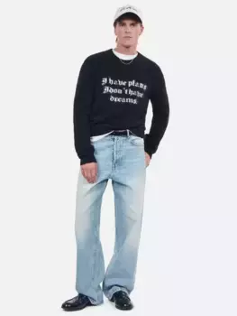 Джемпер THE KOOPLES Alpaca Blend Crew Neck, цвет black/white