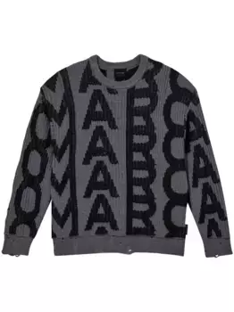Джемпер The Monogram с эффектом потертости MARC JACOBS, серый