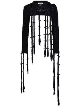 Джемпер Thom Browne с косичками, черный