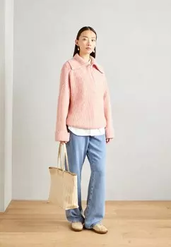 Джемпер THORA HIGHNECK Mos Mosh, светло-розовый