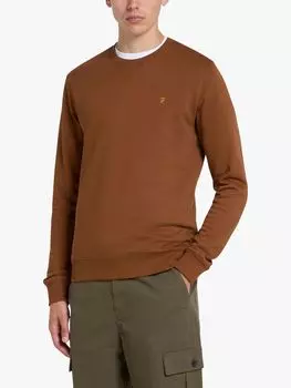 Джемпер Tim New с круглым вырезом Farah, коричневый