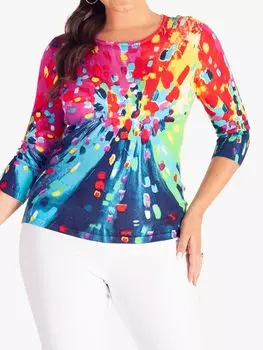 Джемпер тонкой вязки chesca Color Burst, разноцветный