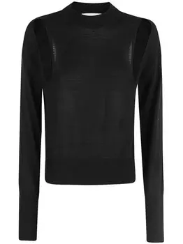 Джемпер тонкой вязки Erika Cavallini, черный