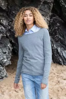 Джемпер тонкой вязки из шерсти мериноса Celtic & Co. , синий