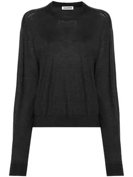 Джемпер тонкой вязки Jil Sander, серый