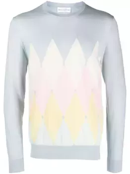 Джемпер тонкой вязки с геометричным принтом Ballantyne, синий