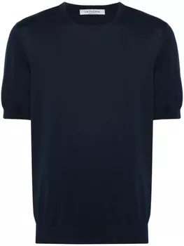 Джемпер тонкой вязки с короткими рукавами Fileria, синий