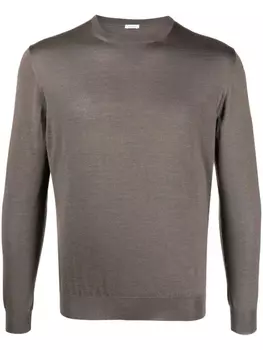 Джемпер тонкой вязки с круглым вырезом Malo, коричневый