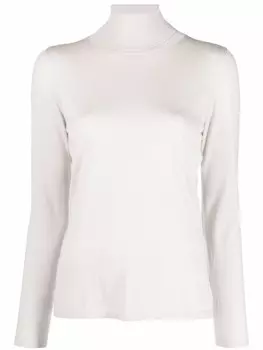 Джемпер тонкой вязки с высоким воротником Liska, нейтральный цвет