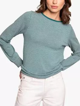 Джемпер тонкой вязки в полоску из чистой шерсти мериноса Celtic & Co., цвет Icelandic