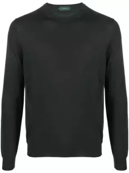 Джемпер тонкой вязки Zanone, зеленый