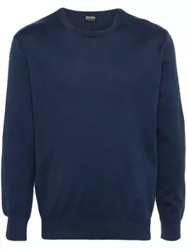Джемпер тонкой вязки Zegna, синий
