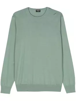 Джемпер тонкой вязки Zegna, зеленый
