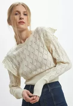 Джемпер TRAFORATA CON ROUCHES Calliope, белый