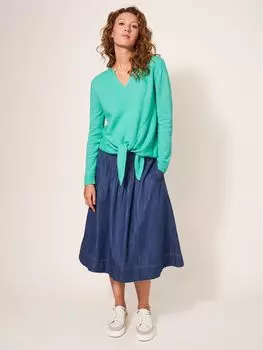 Джемпер Trinny с завязками на подоле White Stuff, ярко-голубой