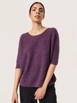 Джемпер Tuesday с рукавом 3/4 из смесовой шерсти Soaked In Luxury, гортензия