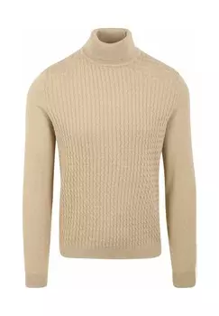 Джемпер TURTLENECK CABLE Suitable, бежевый