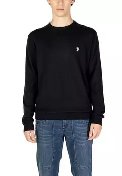 Джемпер U.S. Polo Assn. с круглым вырезом, черный