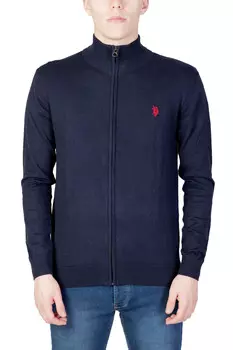 Джемпер U.S. Polo Assn. с логотипом на молнии, синий