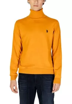 Джемпер U.S. Polo Assn. с высоким горлом, оранжевый