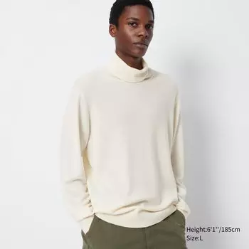 Джемпер Uniqlo мужской из кашемира, молочный