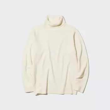Джемпер Uniqlo мужской из кашемира мягкий, молочный