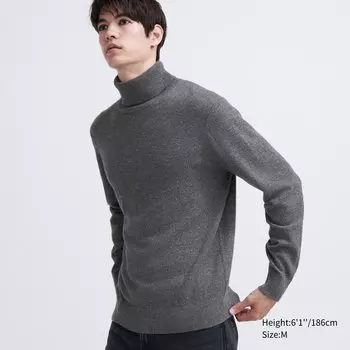 Джемпер Uniqlo мужской из кашемира, серый