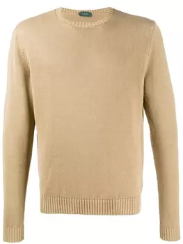 Джемпер узкого кроя Zanone, коричневый