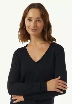 Джемпер V-AUSSCHNITT comma, темно-синий