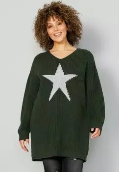 Джемпер V-AUSSCHNITT MIAMODA, оливковый