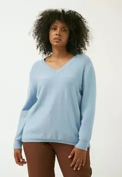 Джемпер V-NECK GLITTERY Maison Form'elle, светло-голубой