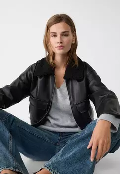 Джемпер V-NECK Stradivarius, серый