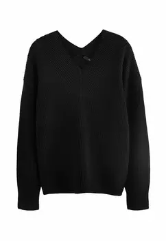 Джемпер V-NECK TALL Next, черный