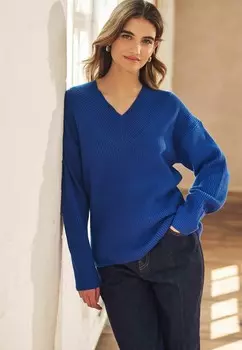 Джемпер V-NECK TALL Next, синий