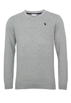 Джемпер V-NECK U.S. Polo Assn., серый